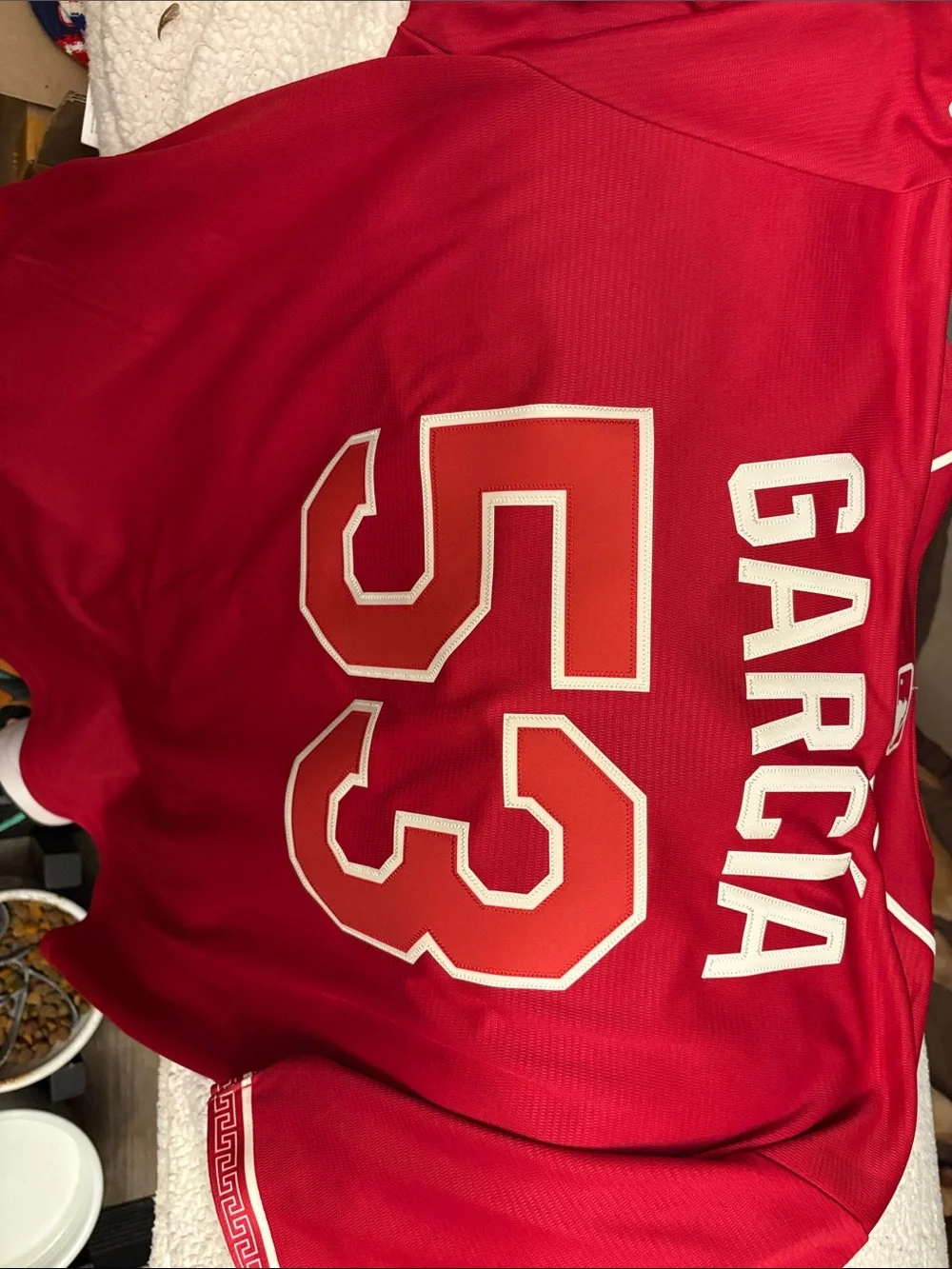 Nike Red Texas Baseball Jersey with White Trim